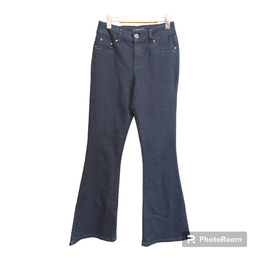 LIQUID X JEANS Dark Wash Y2K Style Flare Jeans Size 9/10